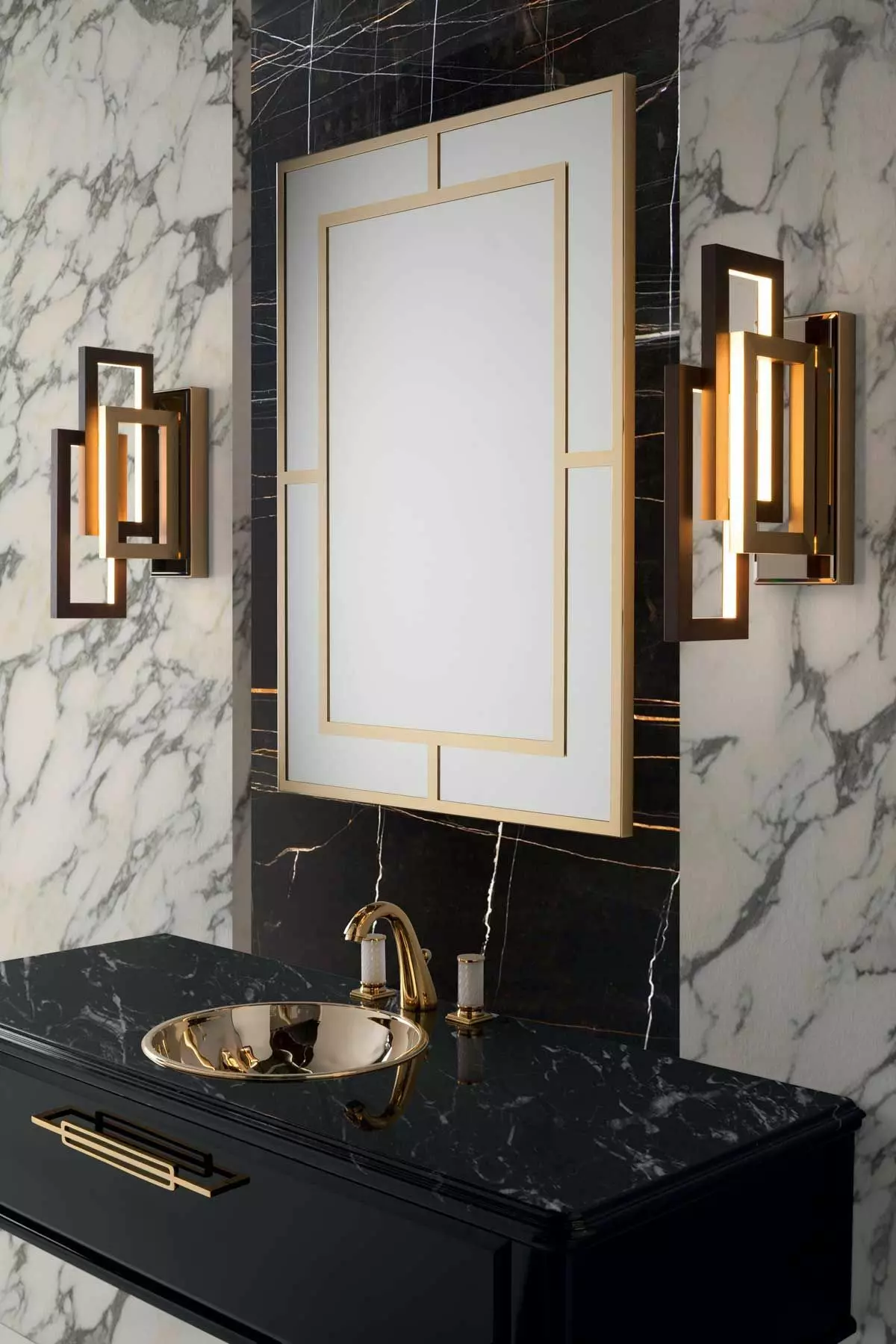 Art Deco-style bathroom (39 photos): Bathroom decoration. Beautiful examples of interior 21443_28
