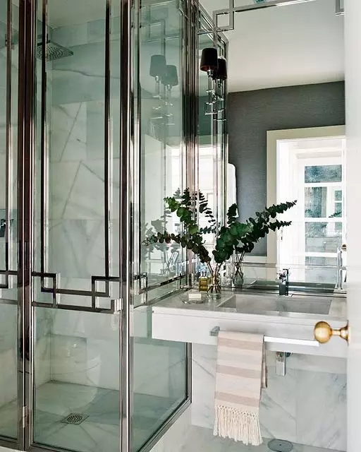 Art Deco стилиндеги ванна (39 сүрөт): ванна жасалгасы. Ички иштеринин сонун үлгүлөрү 21443_30