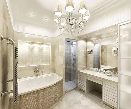 Art deco-style bathroom (39 mga larawan): dekorasyon ng banyo. Mga magagandang halimbawa ng loob 21443_4