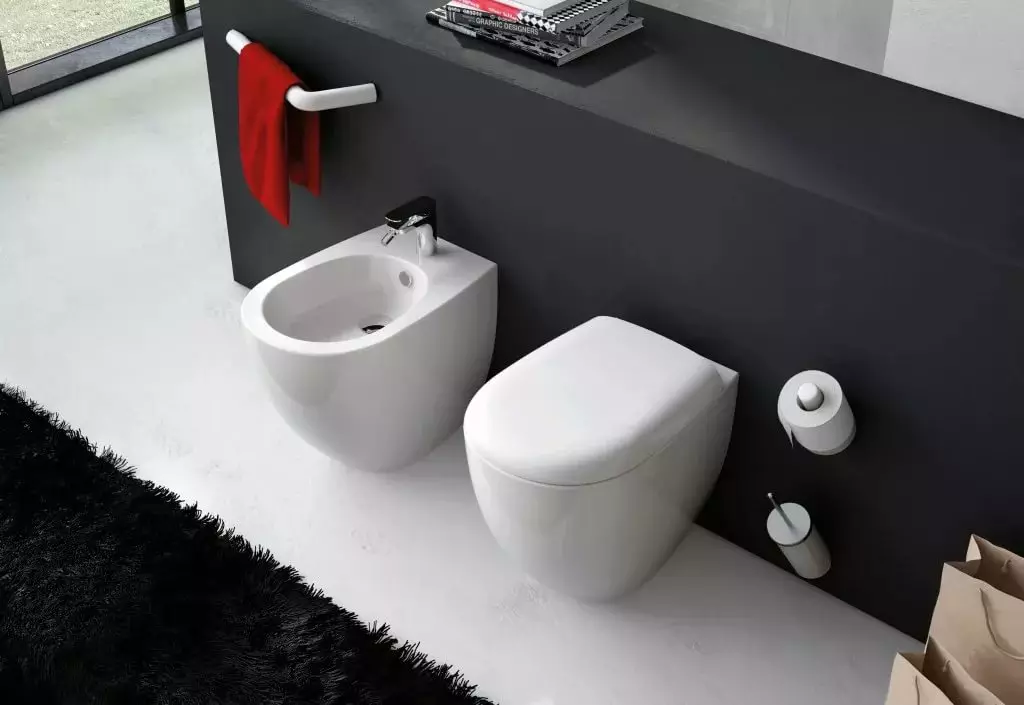 坐浴盆和厕所之间的距离：安装在安装之间管道的距离速度。最小和舒适的距离
