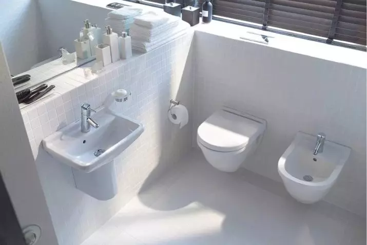 Distanca midis bidet dhe tualetit: shkalla e distancës në instalimin e hidraulikeve midis instalimeve. Distanca minimale dhe të rehatshme 21452_4