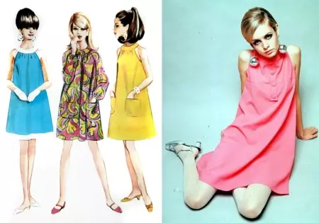 Trapeška obleka - moda 60-ih