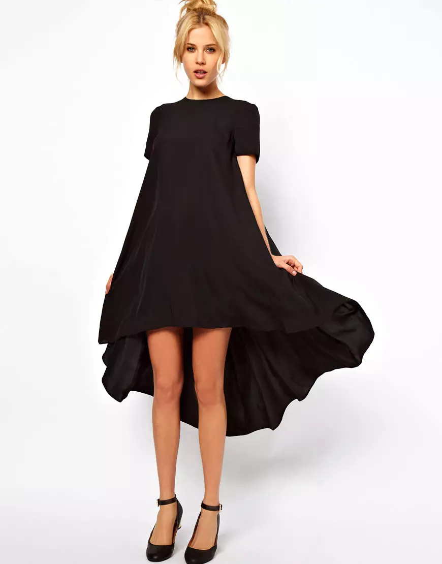 Černé šaty trapéz
