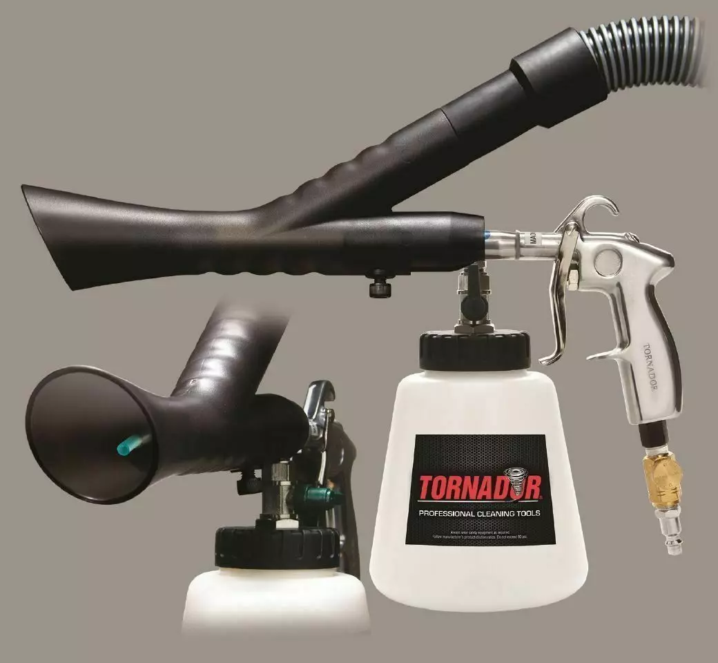 Tornador. Ինչպես օգտագործել ինտերիերի չոր մաքրման սարքը: Ավտոմեքենան մաքրելու համար ատրճանակի շահագործման սկզբունքը, սարքի վերանայումն է 21515_18
