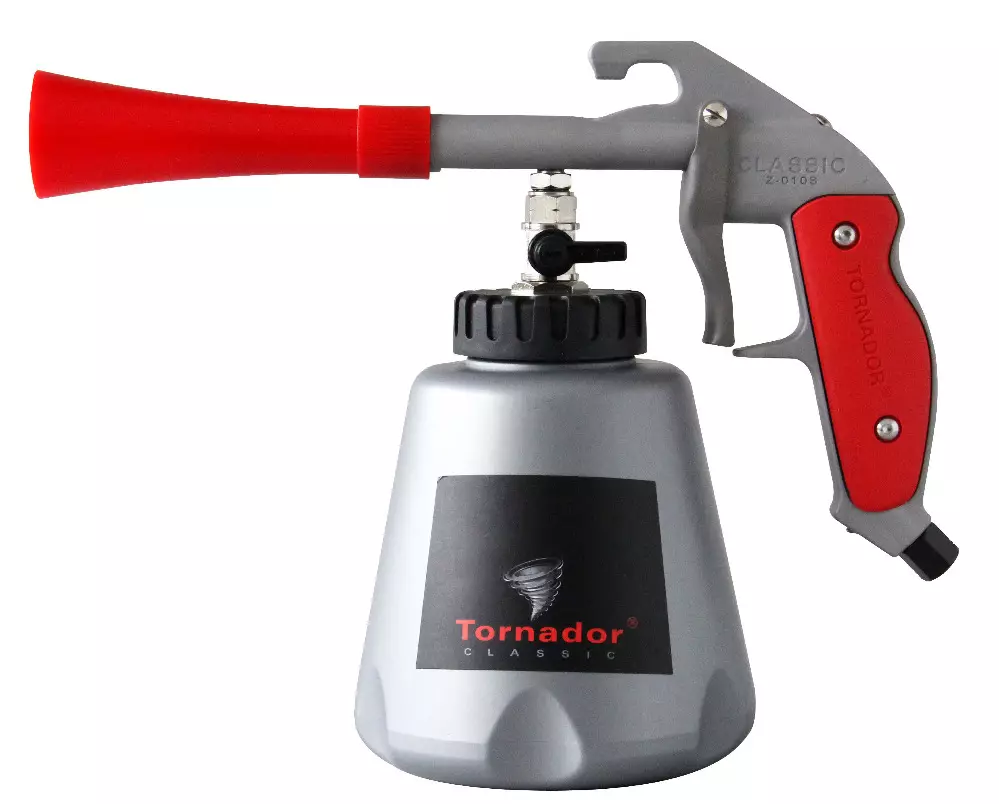 Tornador: داخلہ خشک صفائی کے آلے کا استعمال کیسے کریں؟ ایک کار کی صفائی کے لئے ایک کمپریسر کے ساتھ ایک پستول کے آپریشن کے اصول، آلہ کا جائزہ 21515_45