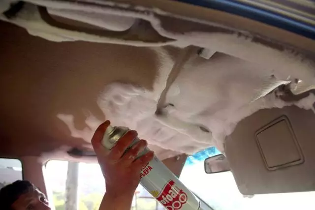 آپ کے اپنے ہاتھوں سے کار کی کیبن کی خشک صفائی: گاڑی میں آزادانہ طور پر خشک صفائی کی نشستیں کیسے بنائے؟ خشک صفائی کی چھت کیسے کریں؟ بھاپ جنریٹر کا انتخاب 21522_20