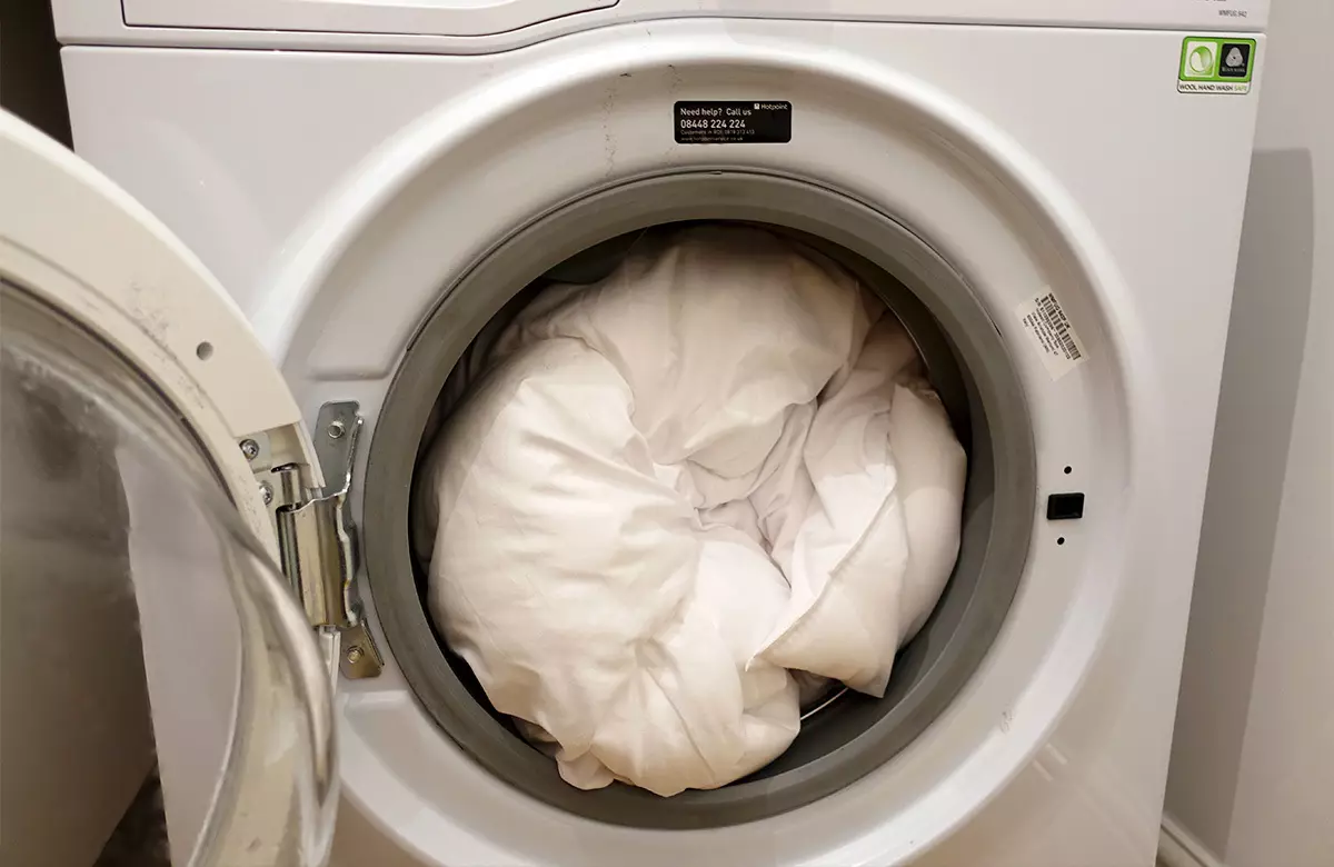 Ինչպես լվանալ ուղտի վերմակը: Հնարավոր է լվանալ լվացքի մեքենայի ավտոմատ բուրդ մեքենան: Ձեռքով լվանալ տանը 21547_9