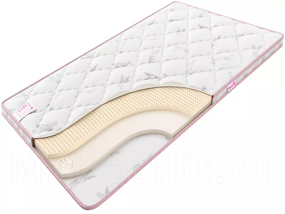 Sinasaklaw ng latex mattress: Mga modelo na gawa sa natural at artipisyal na latex makapal 3 at 6 cm, kutson na sumasaklaw sa 160x200, 180x200 at 140x200, mga review 21576_24