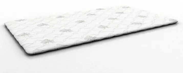 Sinasaklaw ng latex mattress: Mga modelo na gawa sa natural at artipisyal na latex makapal 3 at 6 cm, kutson na sumasaklaw sa 160x200, 180x200 at 140x200, mga review 21576_9