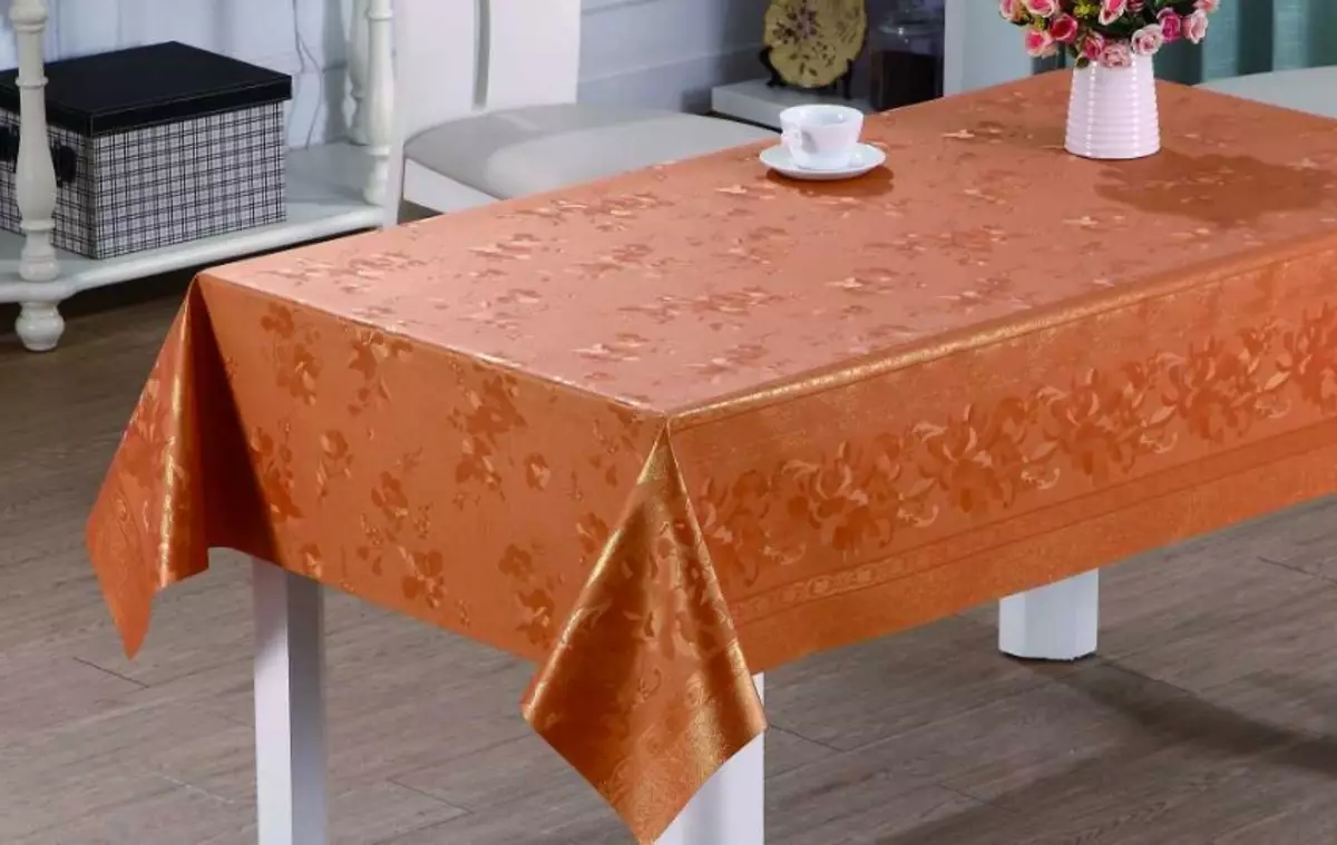 ქსოვილის დაფუძნებული oilcloth: წებოვანი cutlence tablecloths გერმანიიდან და PVC წებოს შესახებ ქსოვილები საწყისი იტალიიდან, სხვა ვარიანტი სამზარეულო 21592_3