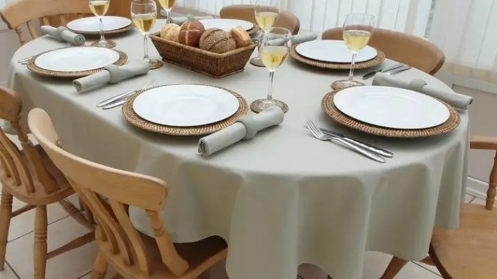 Galdautu izmēri uz galda: standarta izmēri no galdautiem par apodu 