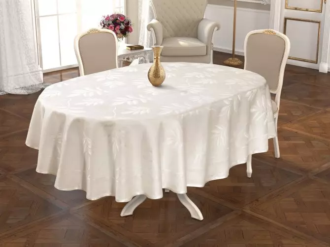 PVC tablecloths: გამჭვირვალე მაგიდა და openwork, მრგვალი და ოვალური. რა არის ეს? Tablecloths- ის შერჩევა polyethylene საფარი ქსოვილის საფუძველზე 21596_36