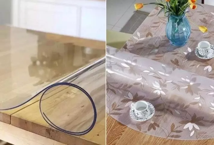 硅胶桌布与边缘：透明油布用厨房椭圆形，圆形和长方形桌子上的刷子 21602_23