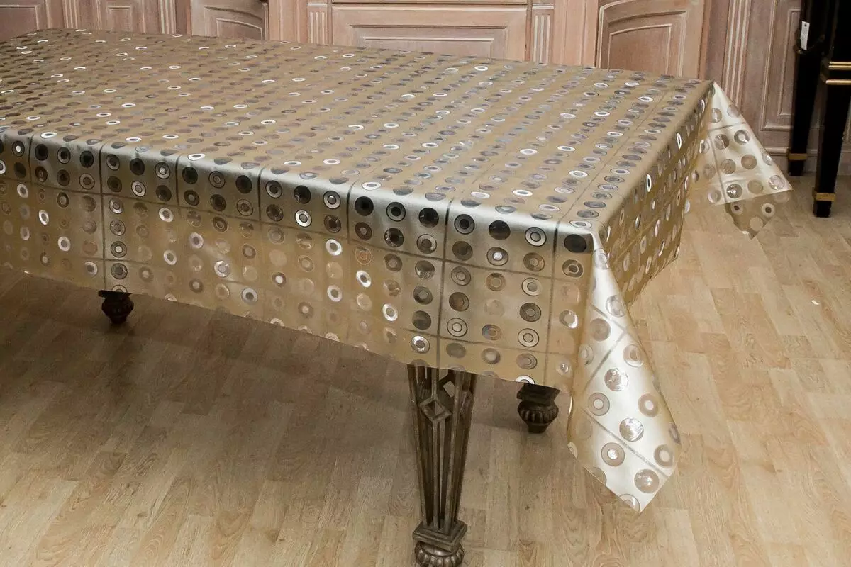Silikon-Tischdecken mit Fransen: Transparente Ölkräuter mit Pinsel auf küchen ovalen, runden und rechteckigen Tischen 21602_24