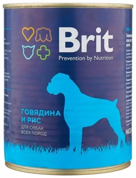 Conserve alimentare Brit: alimente umede 850 g și alt volum pentru câinii adulți, recenzii 21634_7