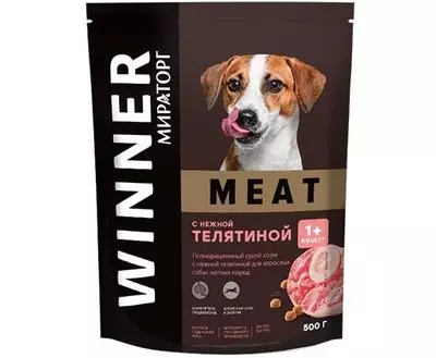 Vítěz krmiva: Suchý krmivo z Miantorg pro zvířata a mokré, extra maso a další krmiva, jejich složení. Recenze recenze 21637_20
