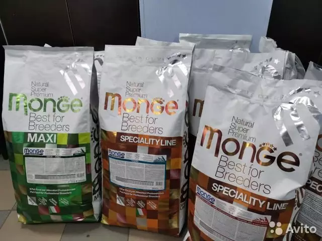Monge Pes Feed: Zloženie konzervovaných potravín (mokré psie) a suché krmivá, pakety 12-15 kg. Posolový krém s jahňacím psom Bwild Obilie zadarmo a ďalšie produkty, recenzie 21642_3