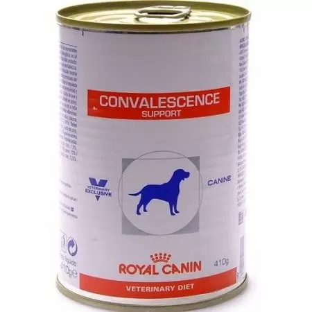 Alimentos húmidos para cans Canin Royal: alimentos enlatados, patrón de galiña e arañas con alimentos líquidos, recuperación e outros produtos, composición 21644_15