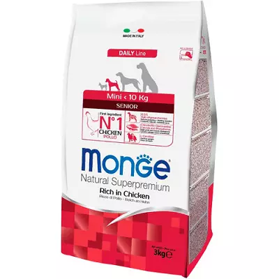Trockener Monge-Futtermittel für Hunde: Zusammensetzung. Italienische Futtermittel mit Lamm und Reis, mit Kaninchen und anderen Produkten für Erwachsene Hunde und Welpen 21646_13