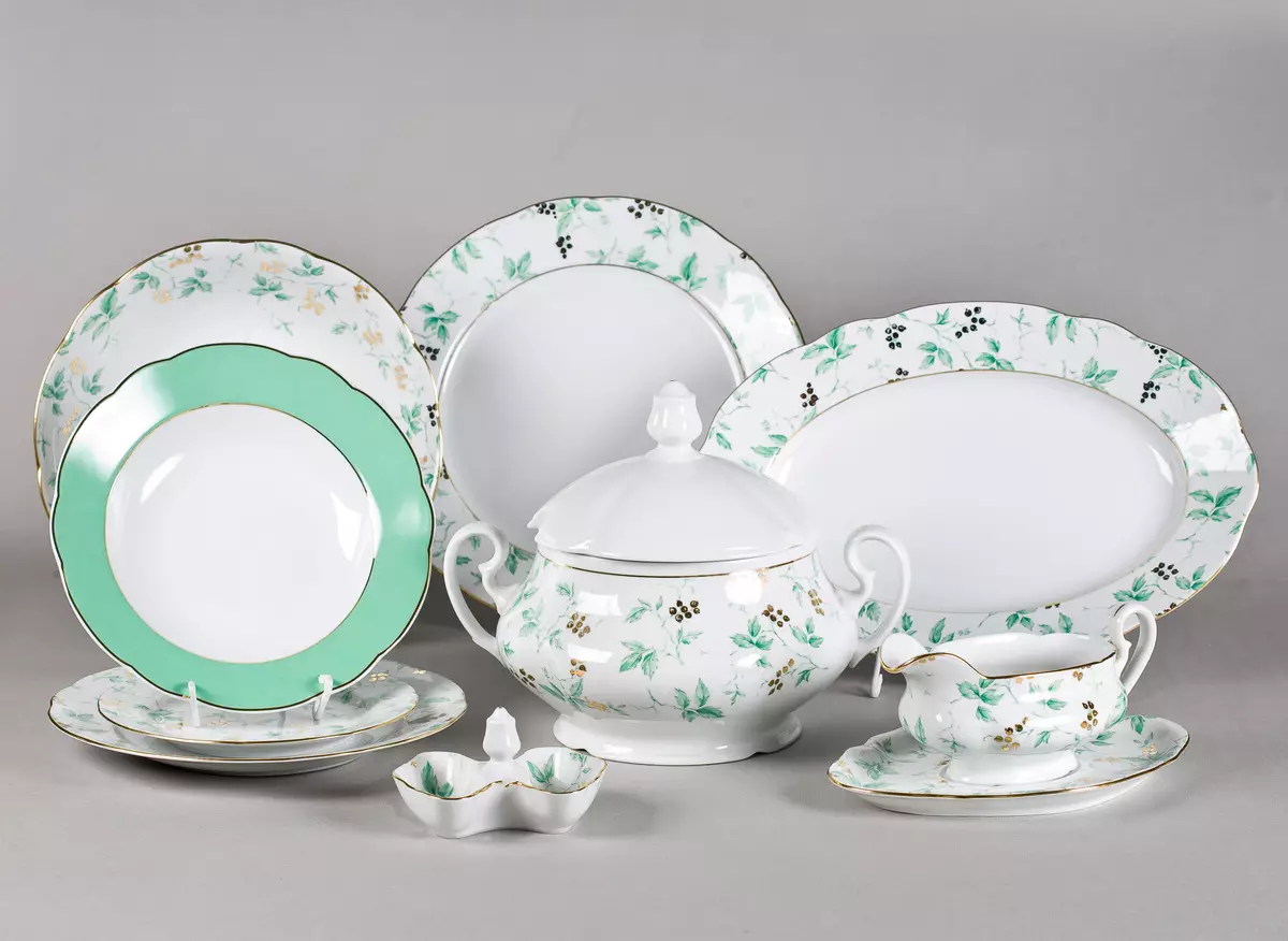 Conxuntos de porcelana: conxuntos de pratos infantís, fermosas chuletas da porcelana ósea, 