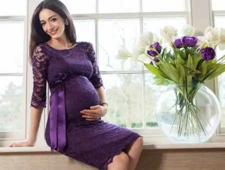 Hamile kadınlar için elbise bahar dantel