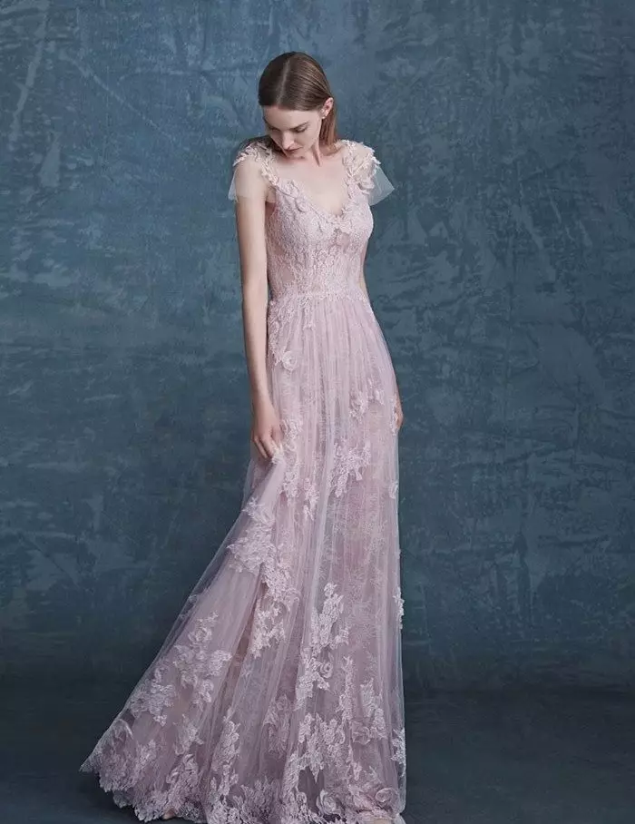 웨딩 핑크 드레스