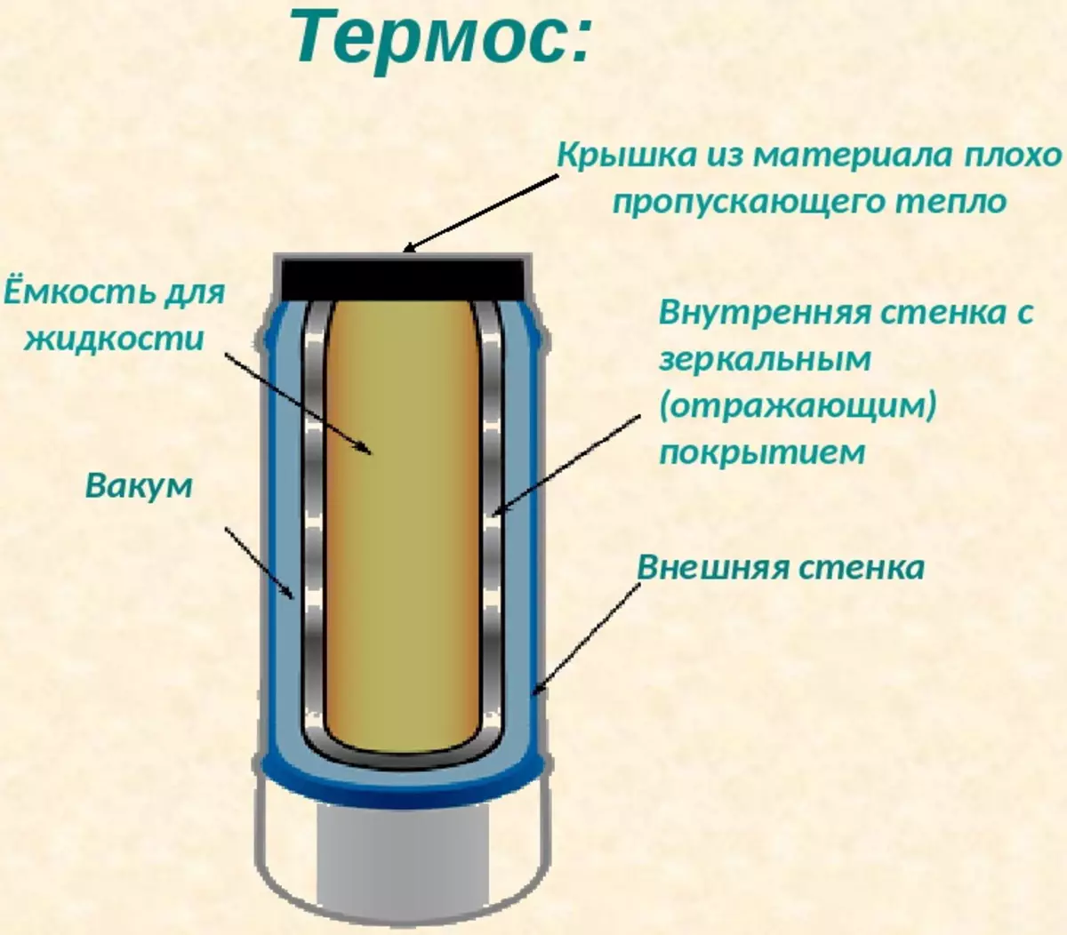 Thermoss üveges lombikokkal: 1, 2 és 3 liter. Jobb fémes lombikok? Thermos minősítés tea és élelmiszer. Thermoss dupla falakkal és más modellekkel 21705_10