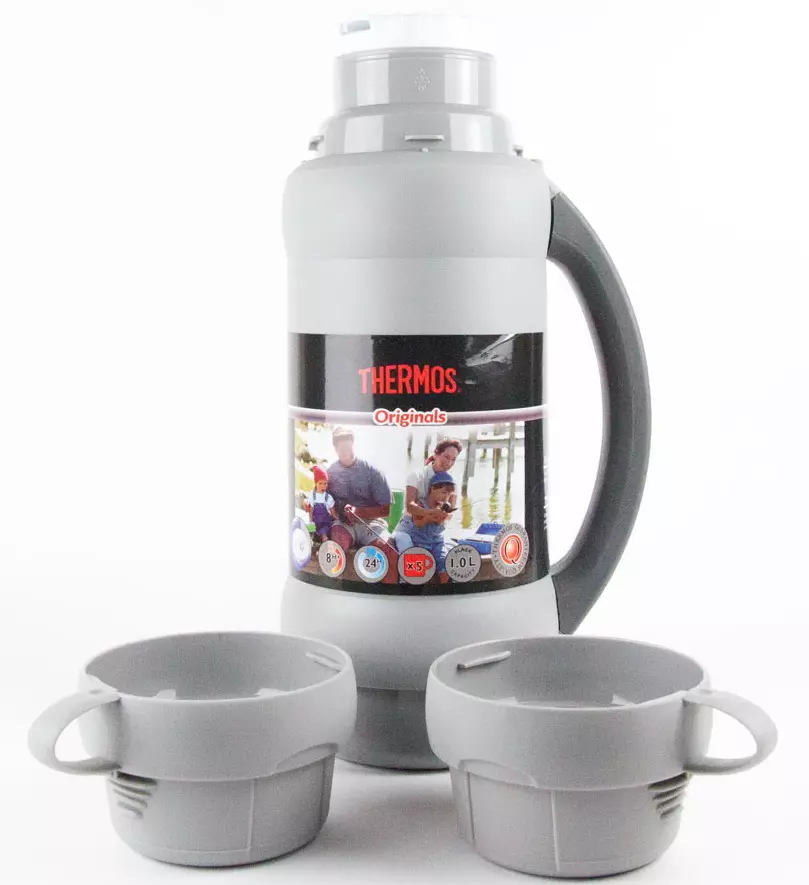 Thermoss üveges lombikokkal: 1, 2 és 3 liter. Jobb fémes lombikok? Thermos minősítés tea és élelmiszer. Thermoss dupla falakkal és más modellekkel 21705_39