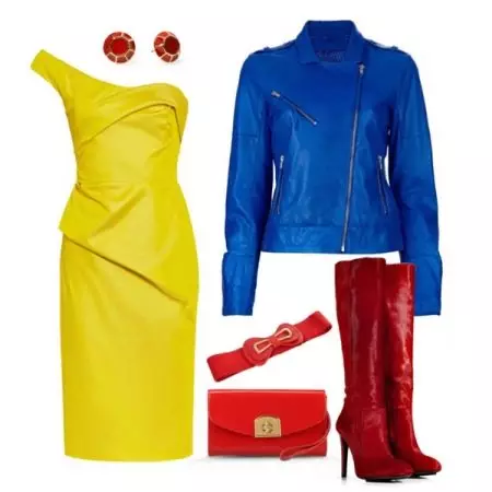 Bottes rouges (70 photos): quoi porter des modèles d'hiver pour femmes, combinez des bottes de laque rouge et une robe bleue 2170_62