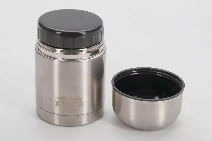 THERMOS kuri isupu: isupu ya thermo ifite umuhogo mubunini no kumasahani ya mbere, urutonde rwibitegererezo byiza. Ni bangahe nshobora kubika isupu muri THERMO YASHYA? 21728_20