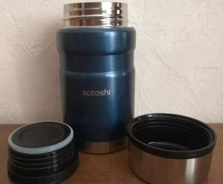 Satoshi термоси: на 1 л и 450 мл, детски 0.5 л, за храна и кутия за обяд, с една тръба и други метални модели от производителя. Отзиви за клиенти 21746_5