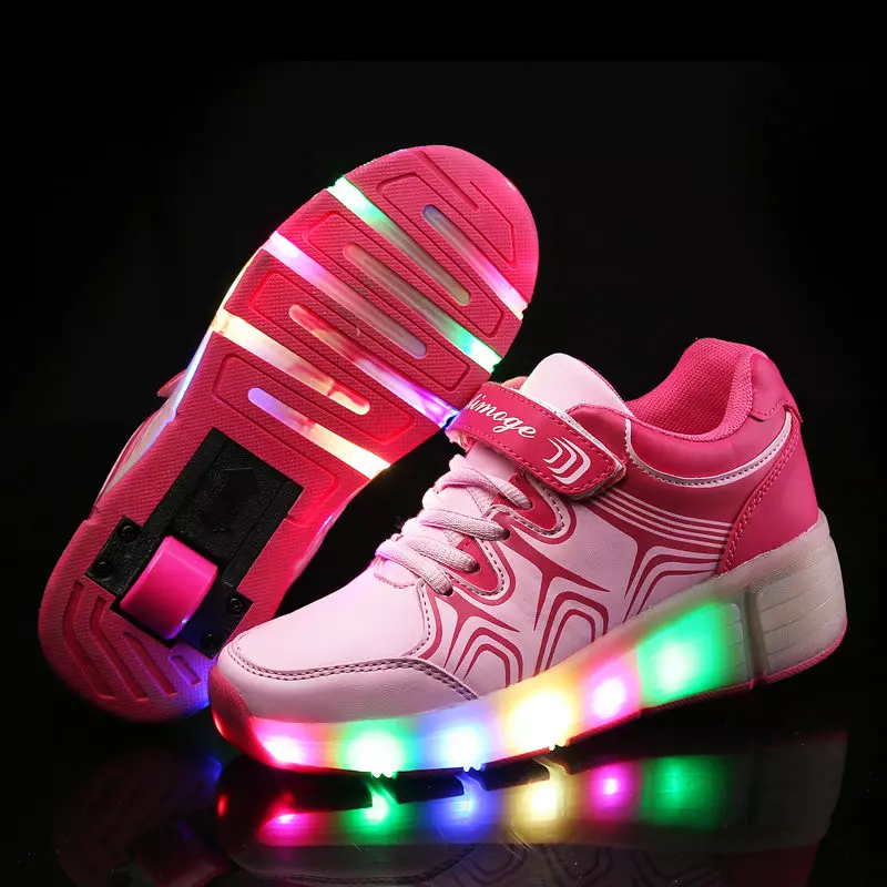 Sneakers Luminous (58 Lluniau): LED a modelau LED, faint o sneakers sydd gyda goleuadau, meintiau ac adolygiadau 2175_24