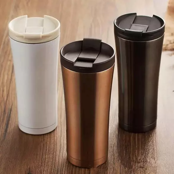Kaffeinspeksjoner: Gode krus-termoder med lokket for å ta kaffe med deg. Modeller med doble rustfritt stålvegger og andre. Hvordan velge en termokrus? 21764_10
