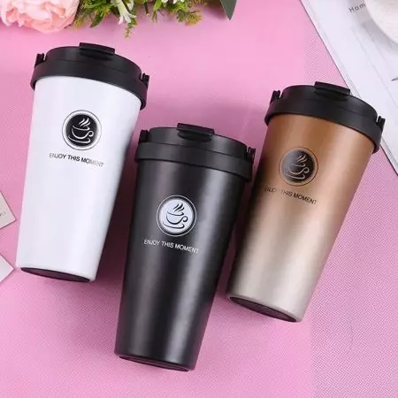 ყავის ინსპექციები: კარგი mugs- thermoses ერთად lid მიიღოს ყავა თქვენთან ერთად. მოდელები ორმაგი უჟანგავი ფოლადის კედლებითა და სხვა. როგორ ავირჩიოთ თერმოკუსი? 21764_15
