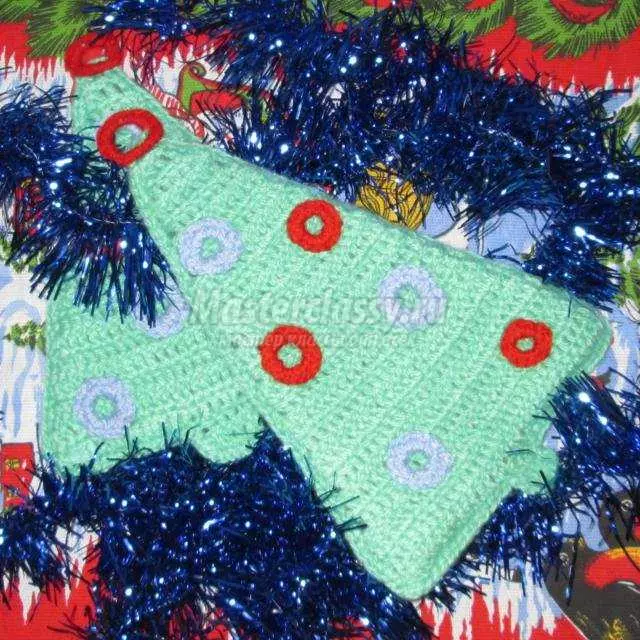Tags năm mới: Băng dệt kim cho năm mới và theo phong cách chắp vá, gắn thẻ cho một nhà bếp với cây Giáng sinh và với các biểu tượng khác, găng tay đẹp 21793_13