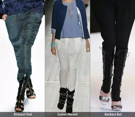 Sommerstiefel (55 Fotos): Frauenmode-Modelle aus Jeans, wählen Sie ein Kleid unter Stiefeln 2182_43