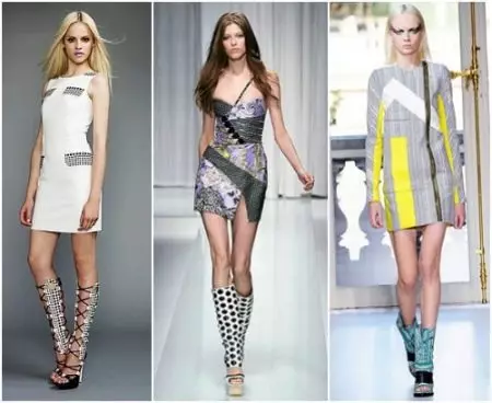 Sommerstøvler (55 billeder): Kvinders mode modeller lavet af jeans, vælg en kjole under støvler 2182_55