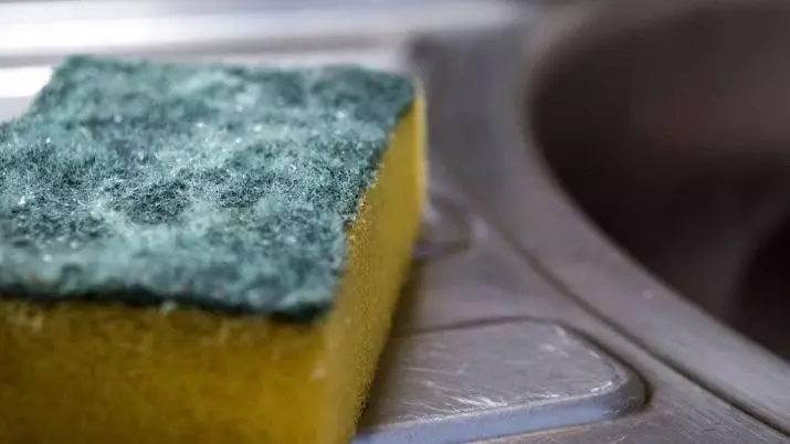 Sponges за миење садови (43 фотографии): Што ги прави? Абразивна и еко-пријателска, црна пена и други видови. Колку често треба да го промените сунѓер? 21833_42
