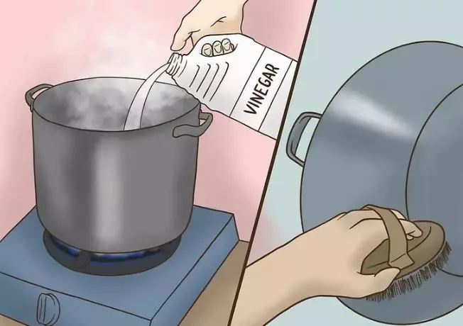 Comment nettoyer la casserole en aluminium? 24 Photo Que nettoyer les plats de Nagara à la maison, comment laver le vol noir et noir à l'intérieur 21843_15