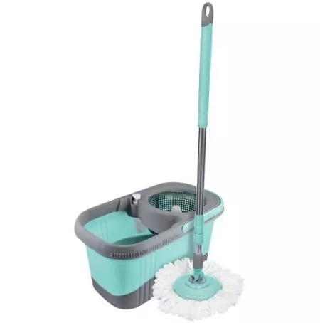 Mopy s kbelíkem: Samočisticí mop s kbelíkem pro mytí podlah a čištění, plochých modelů a s kulatým odstředivkou. Jak si vybrat sadu? 21863_10