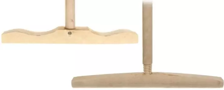 Drvena mops (21 slike): konvencionalni brus sa drvenim rezač 50 i 130 cm za podnu pranje, druge vrste, njihove tehničke karakteristike. Kako nositi krpu? 21875_2