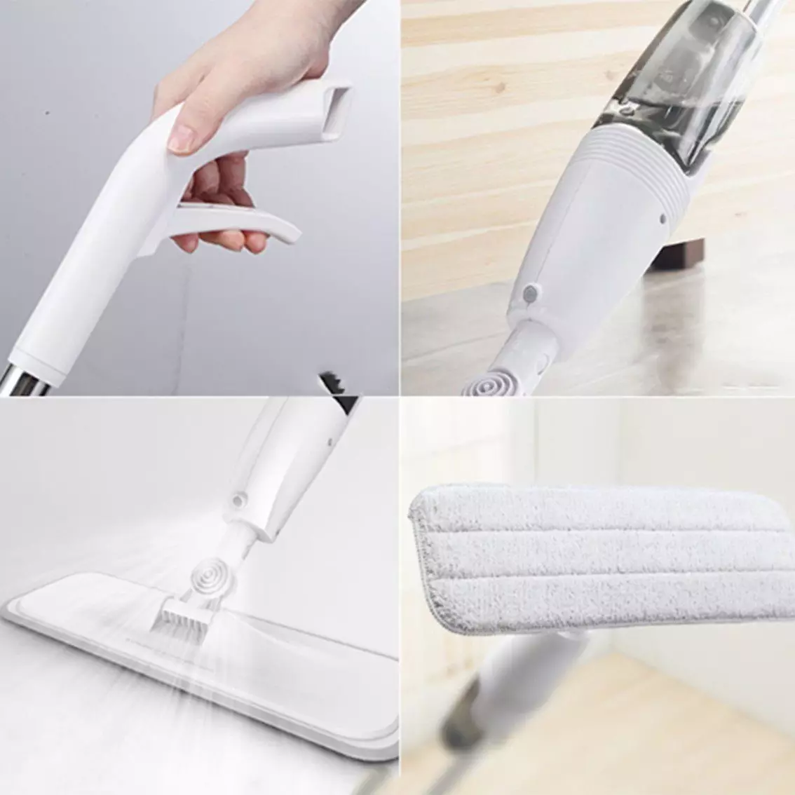 Xiaomi Mops: Damp a Sprayer fir naass Botzen, aner Smart Mops mat Buedemwäschen, Clients Bewäertungen 21887_11