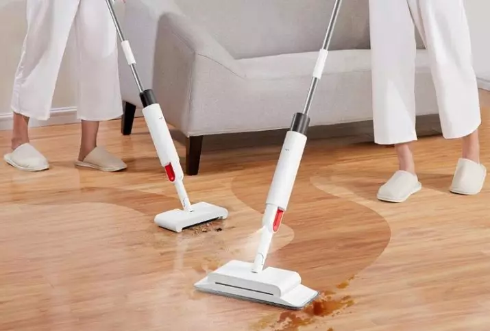 Xiaomi Mops: Damp a Sprayer fir naass Botzen, aner Smart Mops mat Buedemwäschen, Clients Bewäertungen 21887_36