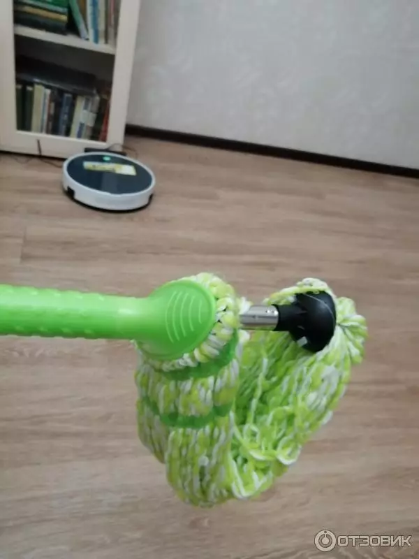 Mops Vetta: met 'n spin, met 'n microfiber mondstuk, teleskopiese en ander modelle. Hoe om te gebruik? 21896_14