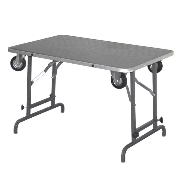 نختار طاولة طحن: خيار قابلة للطي للكربون وطاولة محمولة مستديرة، نماذج مع عجلات وغيرها 21989_8