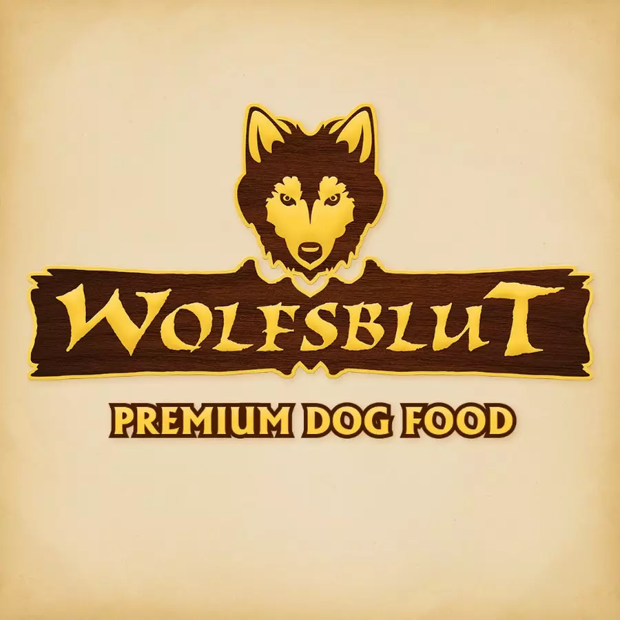Aliments per a gossos Wolfsblut: per a cadells i gossos adults, la composició dels aliments secs per a gossos amb un llop en l'envàs. Feed per a gossos de races grans petites, mitjanes i grans. Referentacions 22014_2