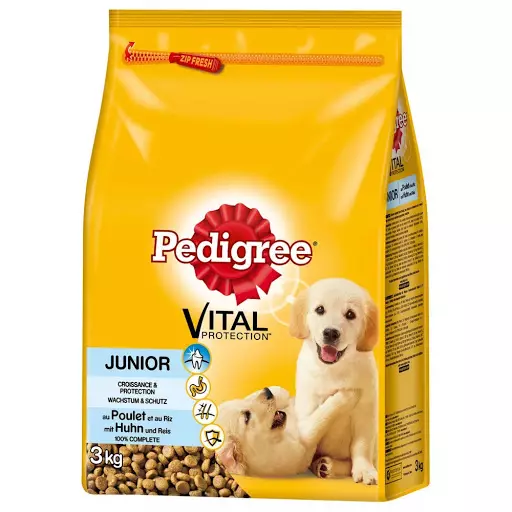 PEDIGREE FOR PUPPIES: Ang komposisyon ng mga dry feed para sa lahat ng mga breed at basa, 