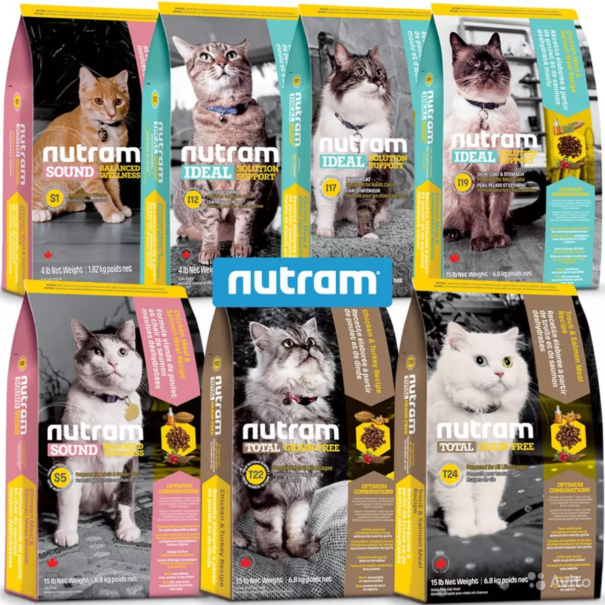 Nutram: gatti per gatti e cani di piccole e altre razze, per gattini e cuccioli. La composizione del feed di felino e del cane secco, la loro recensione 22028_2