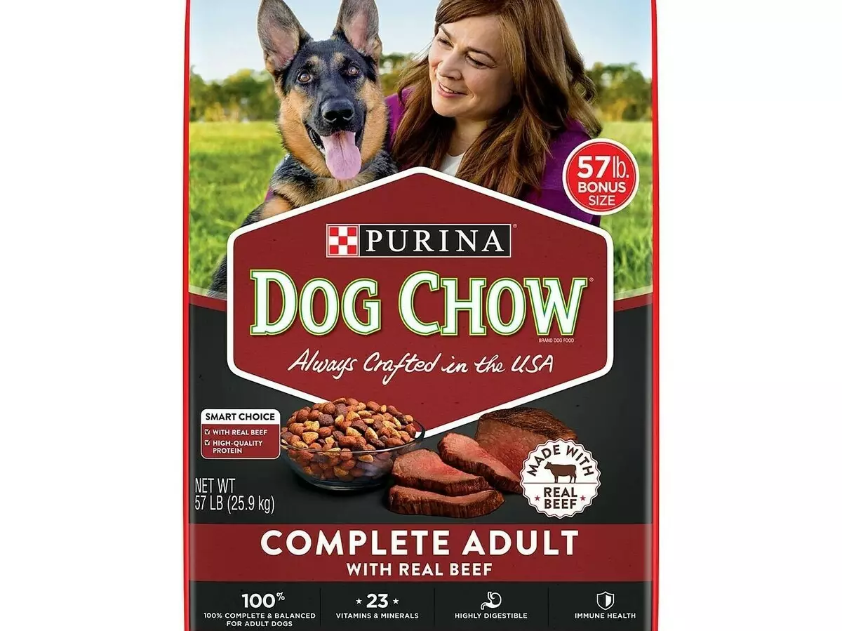 Nourriture pour chiens Purina Dog Chow: adulte et chiot 14 kg, adulte sensibles au saumon et leur composition, d'autres aliments pour chiens pour les chiens adultes et chiots, commentaires 22031_28