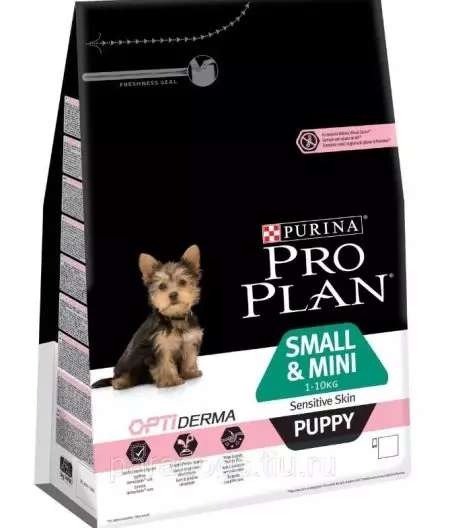 Purina Pro-plan voor honden van kleine rassen: voeding voor puppy's en volwassen honden, met lam, zalm en kip. Nuances voeden, dosering 22034_15